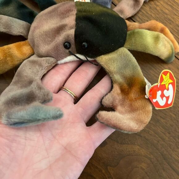 Very Rare Ty Beanie Babies Claude the Crab 1996 Original Retired with Errors - Picture 9 of 9